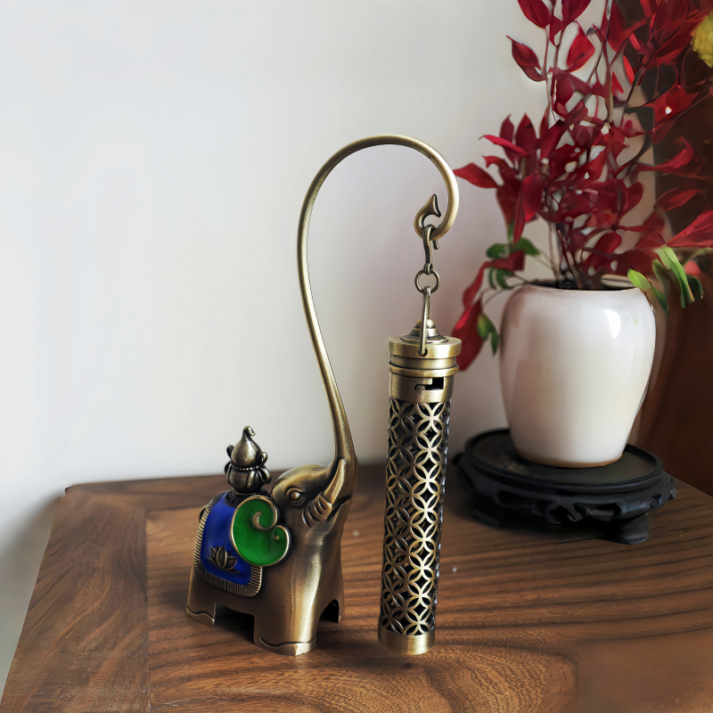 Lucky Elephant Hanging Incense Holder