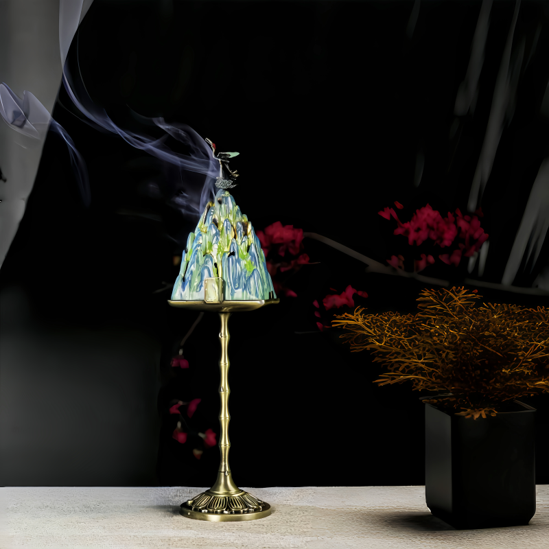 Rising Bamboo Mountain Incense Holder
